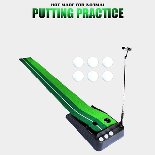 COMBO Thảm tập put nhựa, putting green nhựa + Gậy PUTT, tặng kèm 06 bóng tập chuyên dụng