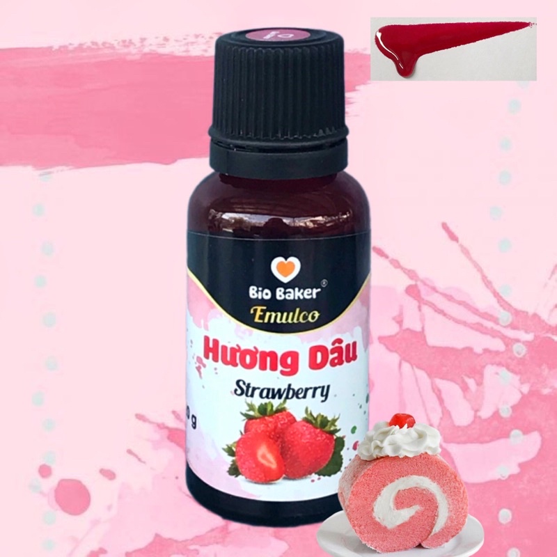 Hương và Màu thực phẩm Dâu Tây Bio Baker Dạng Gel 20g - PL171