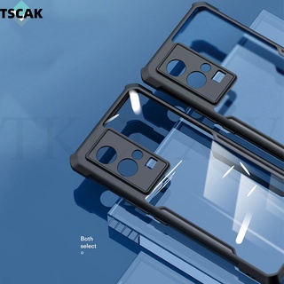 Dành Cho Vivo Y21 Y21e Y21a Y21t Y21S Y33S Y33t IQOO 9 Z6 Pro Z5 Ốp điện thoại Acrylic Trong Suốt Chống Sốc Sang Trọng Ốp điện thoại Silicon Trong Suốt