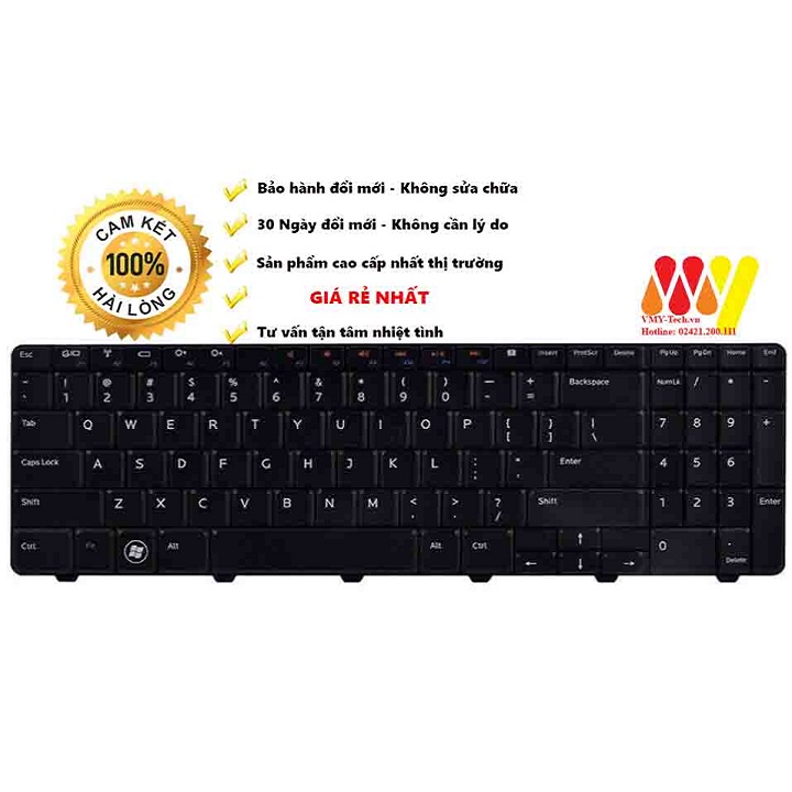 Bàn Phím Laptop Dell Inspiron 17r N7010 M7010 Keyboard Shopee Việt Nam 6117