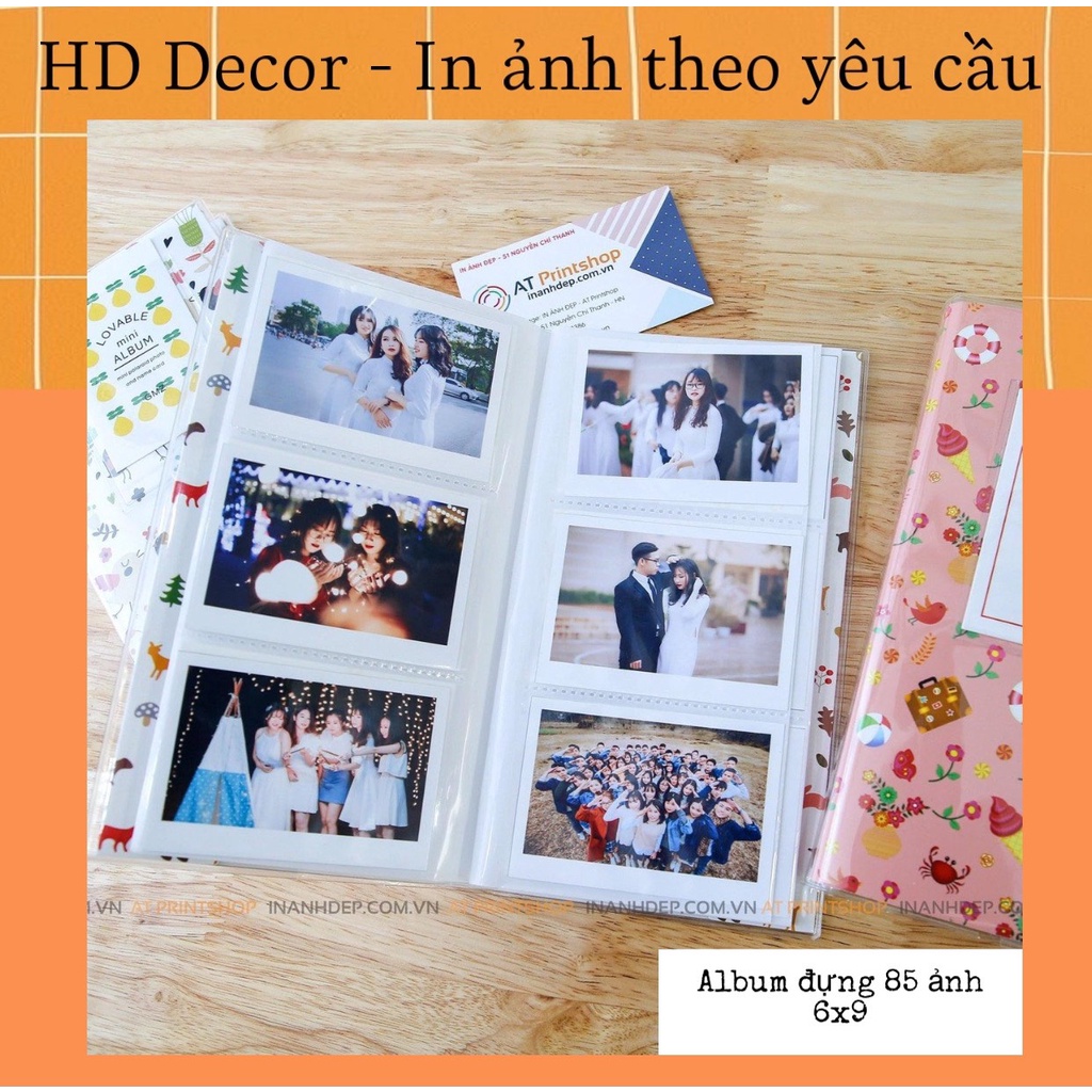 Combo album ảnh 6x9 đã bao gồm cả 85 tấm ảnh 6x9 ép lụa và album