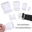 OUSXA 2 / 5 / 10 / 20 / 30 Chiếc Khóa Cong 6 Kích Cỡ Nhựa Trắng Phần Cứng Kép Paracord Vòng Tay Khóa