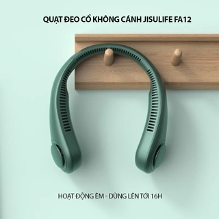 Quạt mini đeo cổ không cánh Jiusulife FA12 - Biên độ thổi rộng 360 độ, kết cấu dẫn gió dốc nghiêng tạo cảm giác mát mẻ