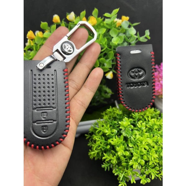 Bao da chìa khoá Smartkey Toyota Rush 2018-2020 Wigo 2020 2 nút bấm