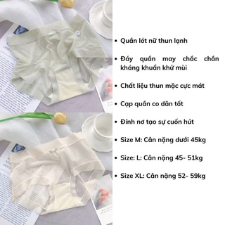 Quần lót nữ xuyên thấu thun lạnh siêu mỏng mềm mại tôn dáng sexy King Shop L-896