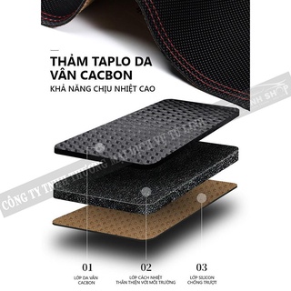 Thảm taplo xe Hyundai Tucson 2016 - 2023, 2024 2025 chất liệu da carbon màu đen cao cấp chống nắng nóng hiệu quả