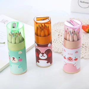Hộp bút chì 12 màu sáp kèm gọt bút