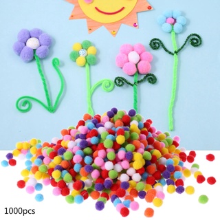 Cục bông quả cầu hạt Pom pom [20 viên] bông bi mềm mại làm thủ công DIY, trang trí noel giáng sinh Tết 1cm 1.5cm 2.0cm 2