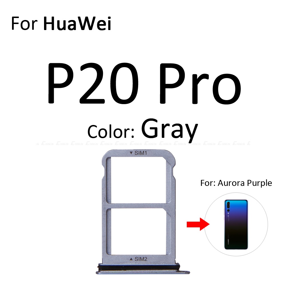 Thẻ Sim / Khay Thẻ Micro SD Ổ Cắm Giá Đỡ Khe Cắm Hộp Đựng Đầu Nối Adapter Đầu Đọc Cho HuaWei P20 Pro Lite Thay Thế Các Bộ Phận