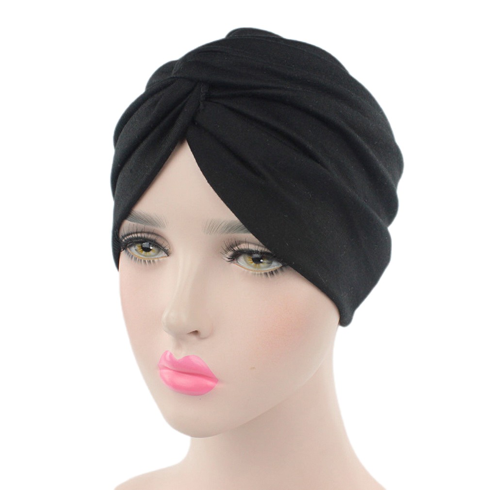 Cotton Cross Indian Beanie Cap Chemo Hat Khăn xếp ngủ cho bệnh nhân ung thư