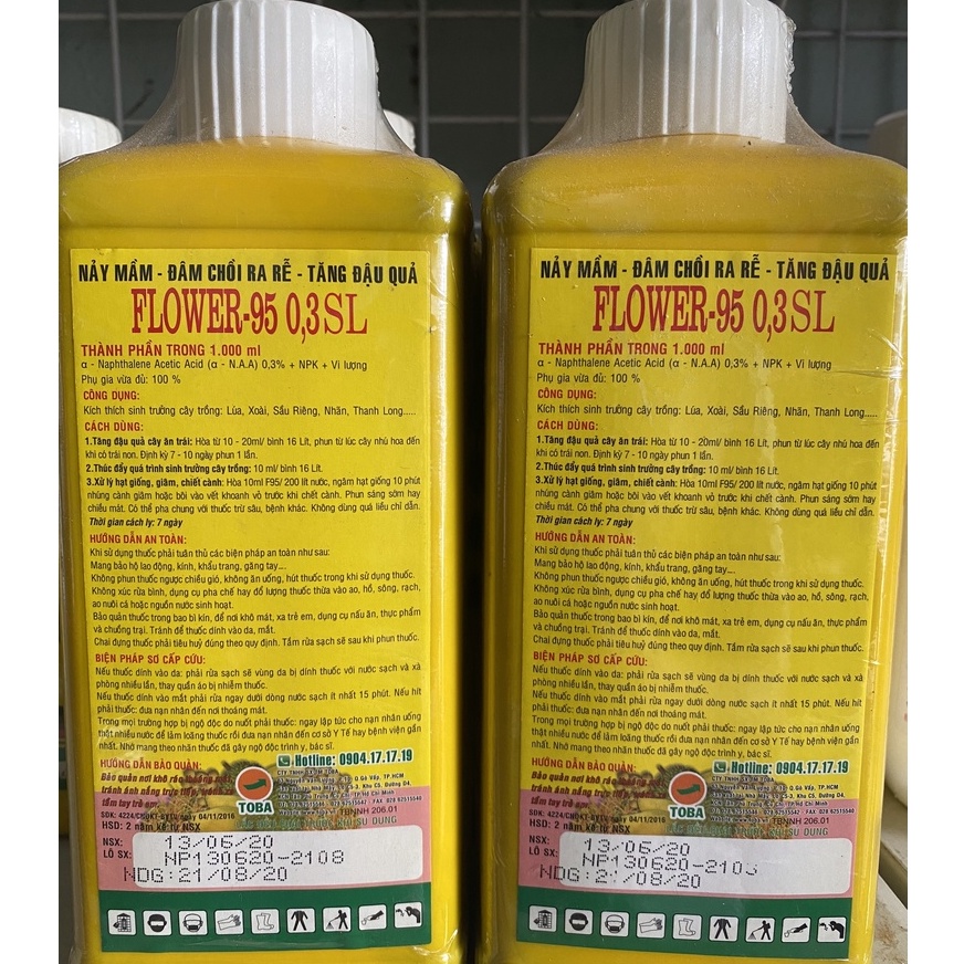 Thuốc điều hòa sinh trưởng cây trồng Flower F95 - Chai 500ml