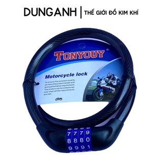 Khoá dây xe đạp Kim Khí Dung Anh khóa dây xe đạp Tonyouy, khóa xe đạp mã 4 số loại tốt