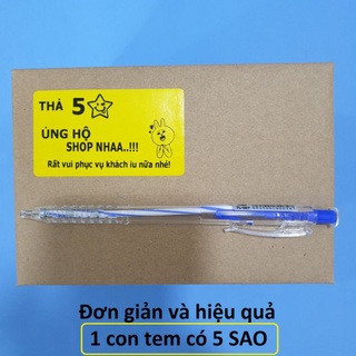 100 Tem Decal Vàng Dán Tăng 5 Sao Về Shop 70x40mm