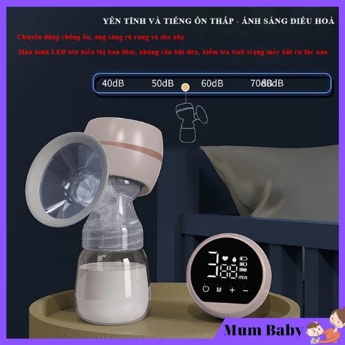 Máy hút sữa, vắt sữa điện đơn cầm tay không dây với 9 chế độ hút không đau, có massage, bảo hành 12 tháng