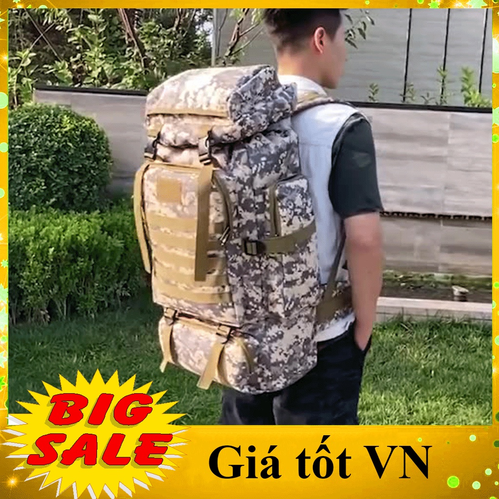 Balo leo núi dung tích lớn 80 lít quân đội, túi hành lý đường dài ...