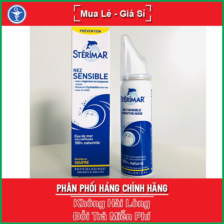 Nước biển xịt mũi Sterimar sensitive Nose Chai 50ml Dành cho trẻ từ 6