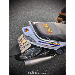 Tem Rời Dán Xe Mio Nhỏ Mẫu Trắng Xanh Cực Đẹp, Hàng 3 Lớp Chất Lượng Cao .Team Decal