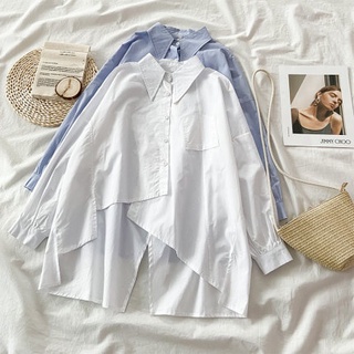 Áo Sơ Mi Nữ Tay Dài Dáng Rộng Phong Cách Hàn Quốc baju baju wanita Lenan panjang