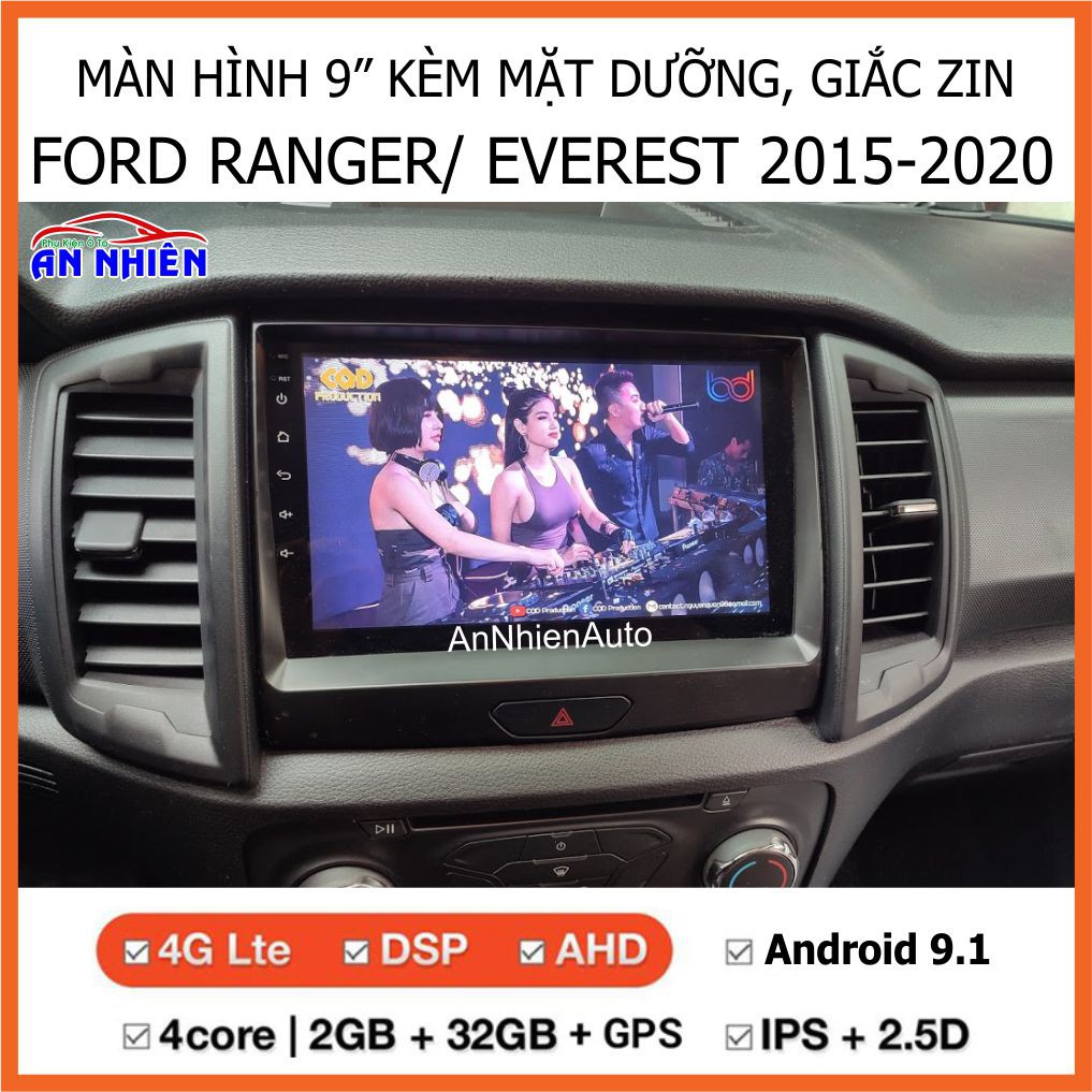 Màn Hình 9 inch Cho Xe FORD RANGER,EVEREST 2015-2020 - Đầu DVD Android ...