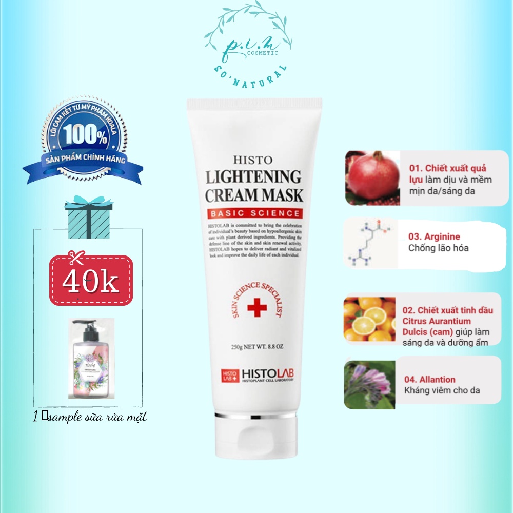 Mặt Nạ Kem Dưỡng Trắng Histo Lightening Cream Mask Histolab Chính Hãng Hàn Quốc Shopee Việt Nam 4454