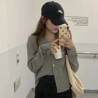 Áo Cardigan Dệt Kim Tay Dài Dáng Ôm Hở Trước Phong Cách Thời Trang Hàn Quốc Dành Cho Nữ