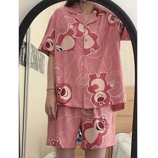 Bộ đồ ngủ tay ngắn size lớn xinh xắn phong cách hè cho nữ
