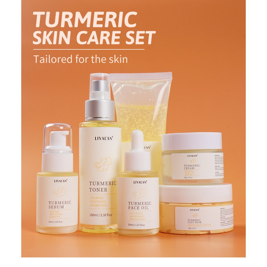 Ảnh Set mỹ phẩm chăm sóc da LIYALAN tinh chất nghệ loại bỏ mụn dưỡng trắng hiệu quả 3