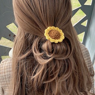 Dây buộc tóc hoa hướng dương cho nữ và bé gái xinh xắn 5cm |Đồ cột tóc thanh lịch |Shop Rô Handmade