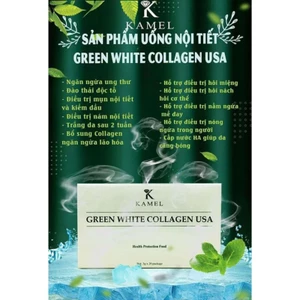 KAMEL GREEN WHITE COLLAGEN USA] Trà Uống Nội Tiết Nám Mụn Cân Bằng Nội Tiết, Giúp Da