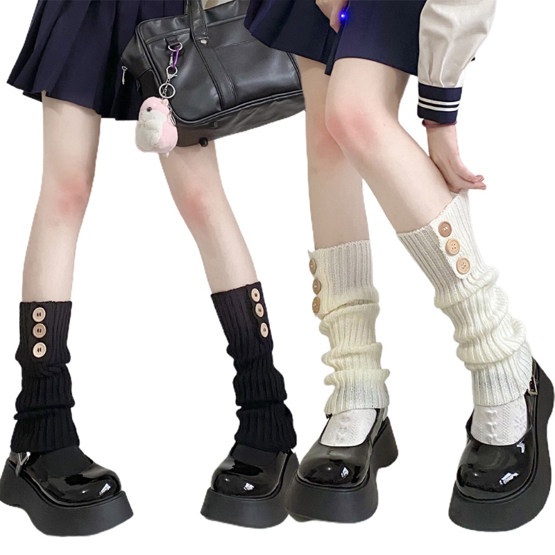 Giày boot tất cổ cao phong cách Gothic preppy dành cho sinh viên