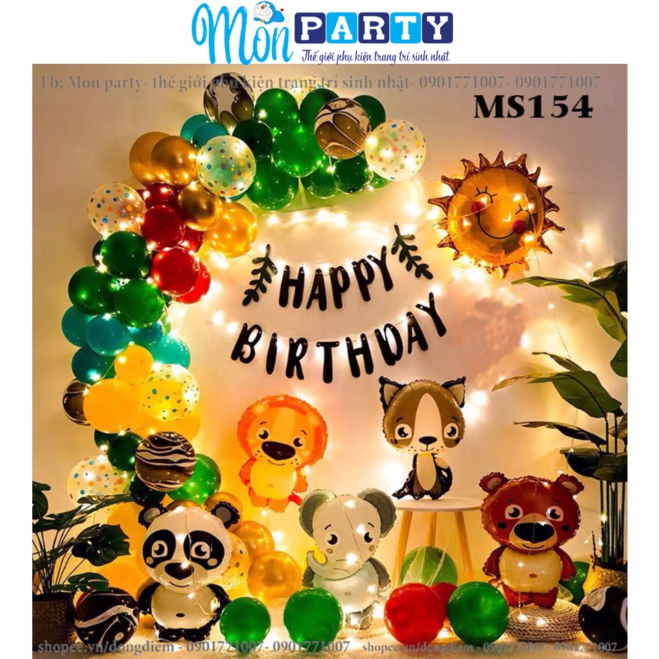 Phụ kiện trang trí sinh nhật Mon party set trang trí thôi nôi cho ...