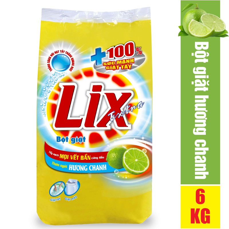 [Mã BMLTA35 giảm đến 35K đơn 99K] Bột giặt LIX extra hương chanh 5.5kg EC563