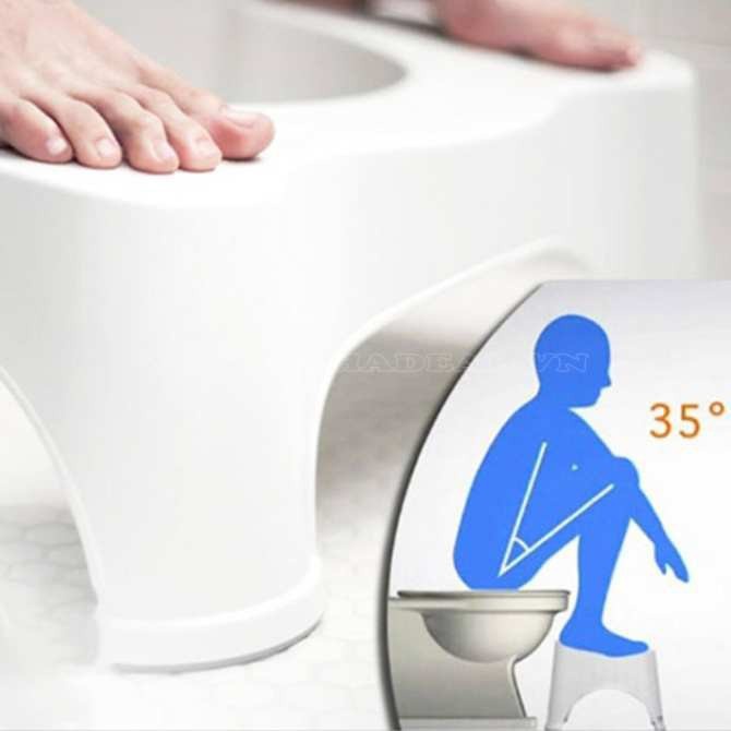 Ghế kê chân bồn cầu cho bé AMIZIN Ghế kê chân toilet chống táo bón chống trơn trượt