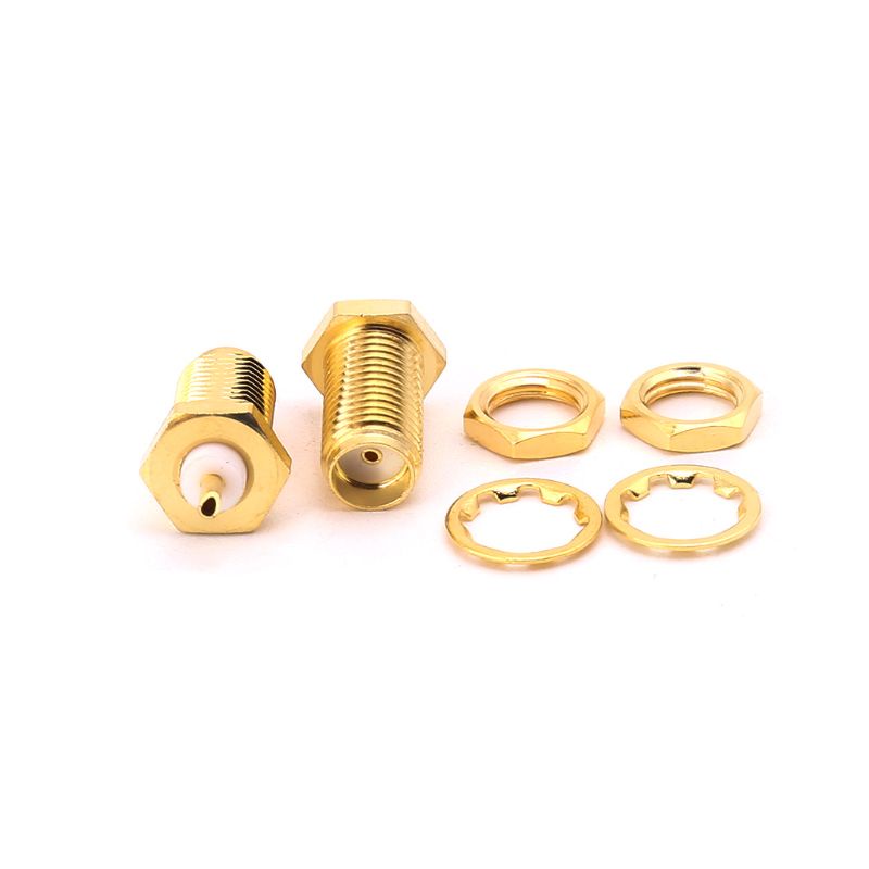 Redbaiaa1 10 Chiếc SMA-KY RF Kết Nối SMA Nữ Hạt Vách Ngăn Tay Cầm Sàn Kẹp Hàn Cốc