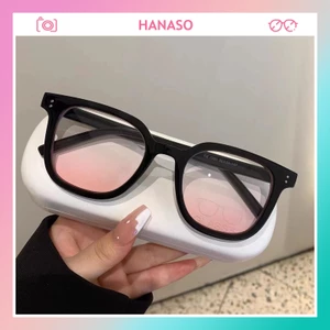 Mắt kính má hồng nữ nam giả cận râm mát thời trang phong cách Ulzzang Hottrend chống tia UV bảo vệ mắt 091