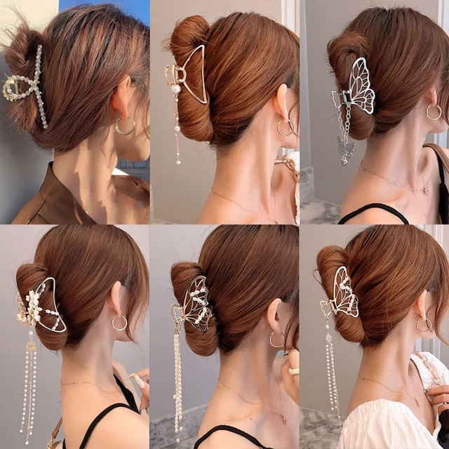 thời trang kẹp tóc đính đá Kẹp tóc kim loại nơ tua xinh đẹp Thời trang Hàn Quốc cho nữ set kẹp tóc hàn quốc kẹp càng cua nơ kẹp tóc mái kẹp tóc càng cua cặp tóc nơ kẹp mái phụ kiệ