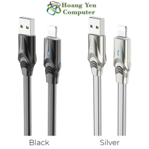 Cáp Sạc IPHONE Borofone BU12 Dài 1.2M Chống Đứt Đèn Led - BH 3 tháng 1 đổi 1 (MÀU NGẪU NHIÊN) - Hoàng Yến Computer