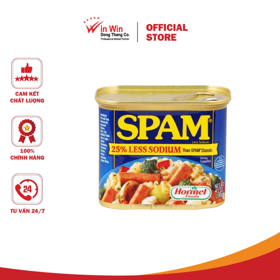 Thịt Heo Hộp SPAM Giảm Mặn 340g - Nhập Khẩu Mỹ | Hormel SPAM Less ...