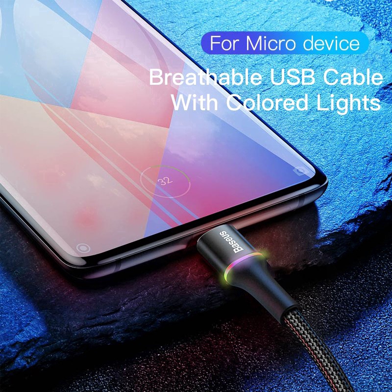 Ảnh Cáp dữ liệu Baseus 3A micro Samsung Xiaomi Redmi 4 Note 5 Pro 1