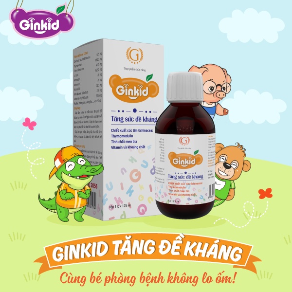 Siro Tăng Cường Đề Kháng GINKID 125 ML - Giúp tăng cường đề kháng cho trẻ, giảm nguy cơ mắc các bênh đường hô hấp | Shopee Việt Nam