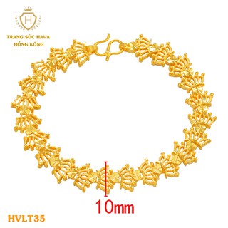 Lắc Tay, Vòng Tay Nữ Vương Miện Sang Trọng Xi Mạ Vàng Non Cao Cấp - Trang Sức Hava Hong Kong