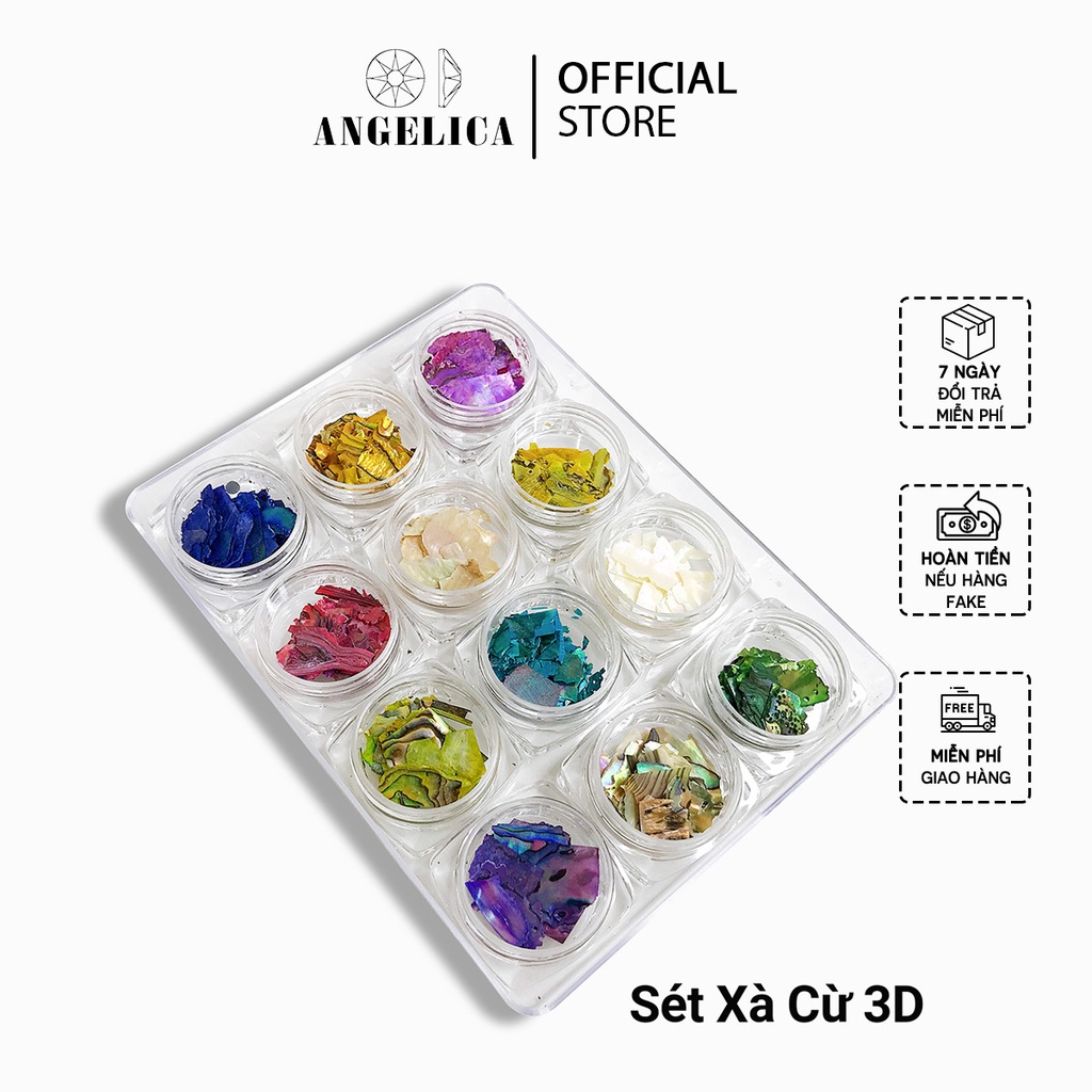 Xà cừ 3D mỏng trang trí móng ANGELICA SXC