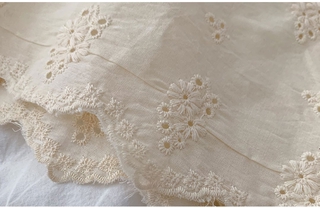 Phong Cách Hàn Quốc Nữ Nữ Rời Cotton Ren Móc Áo Sơ Mi Dài Tay
