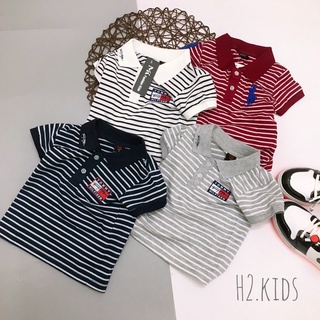 Áo polo có cổ cộc tay chất liệu thun cotton mùa hè cho bé trai Phương Kid - K12