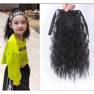 Tóc Giả Bé Gái - Tóc Cột Đuôi Uốn Xù Mì Ngắn Dành Cho Bé Gái HaminStore