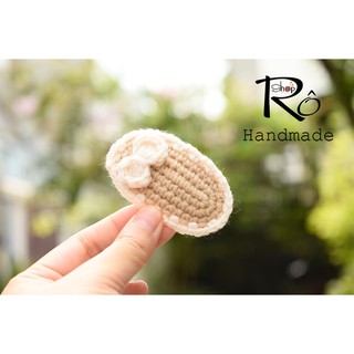 Kẹp tóc thắt nơ nhỏ xinh cho nữ và bé gái 6cm |Cặp tóc len Handmade hàng đẹp |Shop Rô Handmade
