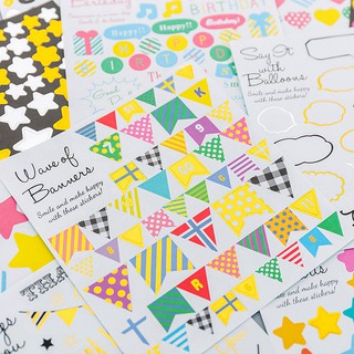 3 Sticker Dán Trang Trí Nhật Ký, Sổ Vở, Sinh Nhật Nguồn Hàng Buôn Sỉ - Thỏ Hồng VPP