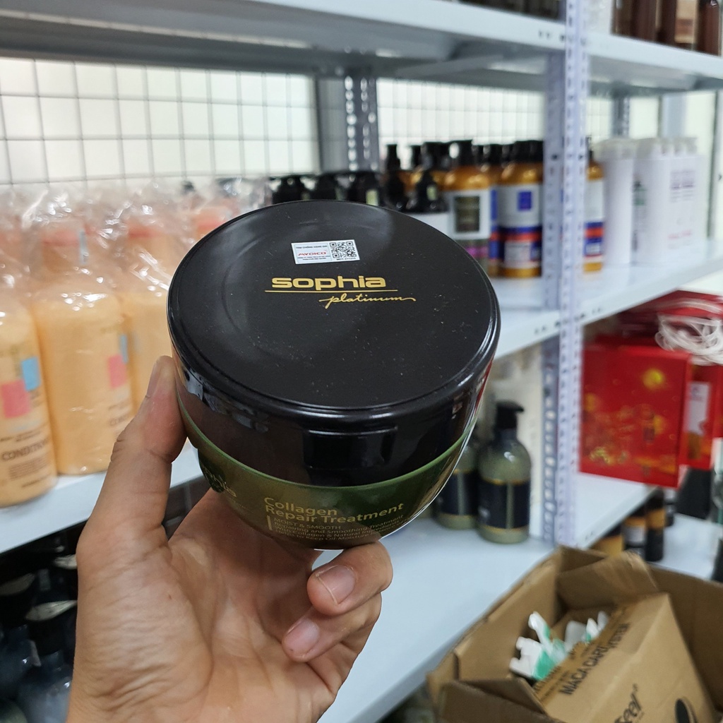 Kem Ủ Hấp Tóc SOPHIA Platinum Collagen Repair Treatment 450ml | Dưỡng Tóc Mềm Mượt, Hỗ Trợ Phục Hồi Tóc Khô Xơ.