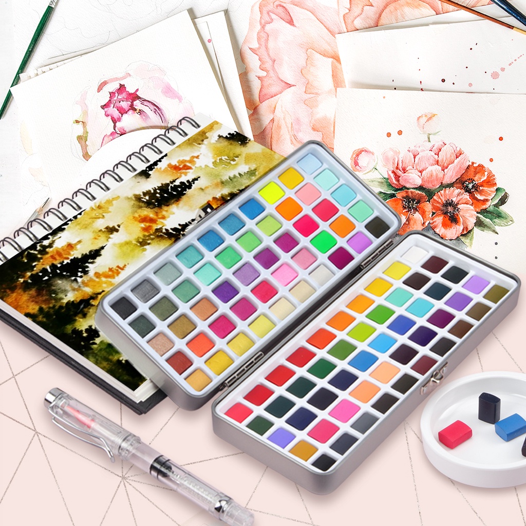 Ảnh Bộ 100 màu nước SeamiArt ánh kim lấp lánh 3