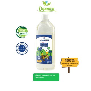 Dầu dừa Vietcoco Organic tinh khiết nguyên chất nấu ăn 500ml